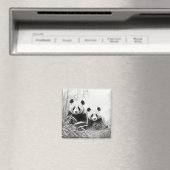 Panda Animal Discovery Wild Nature Ink Sketch Kuns Magnet (In Situ (Geschirrspüler))