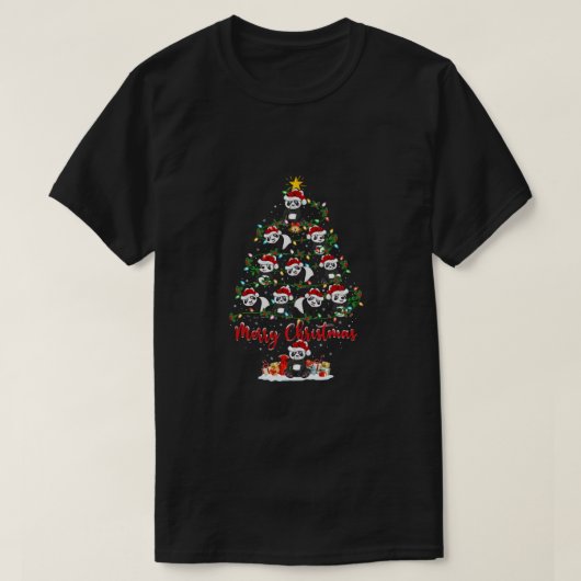 Panda Animal Lover Matching Santa Panda Weihnachte T-Shirt (Design vorne)