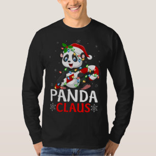 Panda Animal Lover Xmas Funny Panda Claus Christma T-Shirt