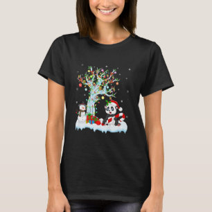Panda Animal Lover Xmas Tree Weihnachtsmannmütze P T-Shirt