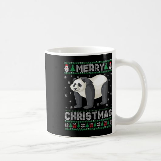 Panda Animal Men Women Kinder Ugg Weihnachtskraut Kaffeetasse (Rechts)
