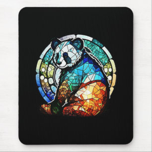 Panda Animal Portrait: Bleifreies Glas Mousepad