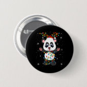 Panda Animal Weihnachtsmannmütze Ugly Christmas Tr Button (Vorne & Hinten)