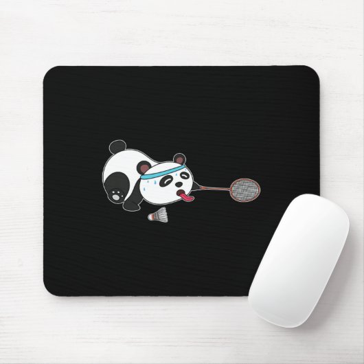 Panda Animals Badminton Shuttles Mousepad (Mit Mouse)