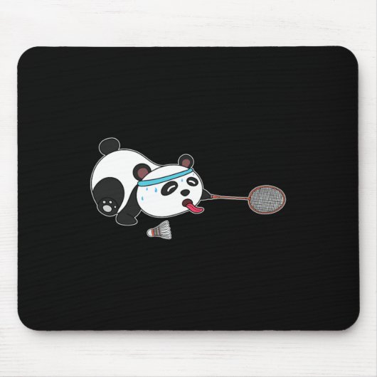 Panda Animals Badminton Shuttles Mousepad (Vorne)
