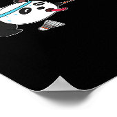 Panda Animals Badminton Shuttles Poster (Ecke)