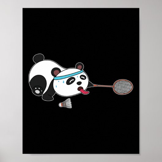 Panda Animals Badminton Shuttles Poster (Vorne)