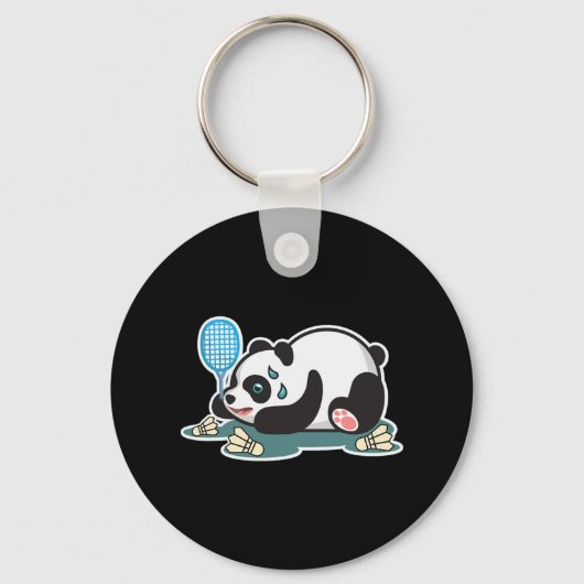 Panda Animals Badminton Shuttles Schlüsselanhänger (Vorderseite)