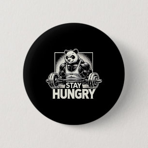 Panda - Anime Bodybuilding Gym Workout Fitness Mot Button