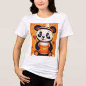 "Panda Anniversary Celebration T - Shirt" Tri-Blend Shirt (Vorderseite)