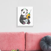 Panda as Nurse with Syringe Leinwanddruck (Insitu (Wohnzimmer))
