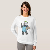 Panda as Painter with Brush & Colour T-Shirt (Vorne ganz)