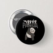 Panda Asl Hand Gesture Deaf Hörverlust Bewusstsein Button (Vorne & Hinten)