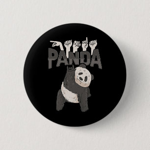 Panda Asl Hand Gesture Deaf Hörverlust Bewusstsein Button