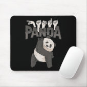 Panda Asl Hand Gesture Deaf Hörverlust Bewusstsein Mousepad (Mit Mouse)