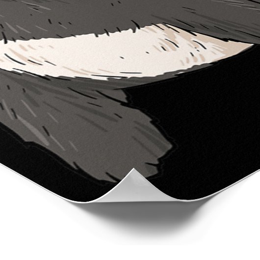 Panda Asl Hand Gesture Deaf Hörverlust Bewusstsein Poster (Ecke)