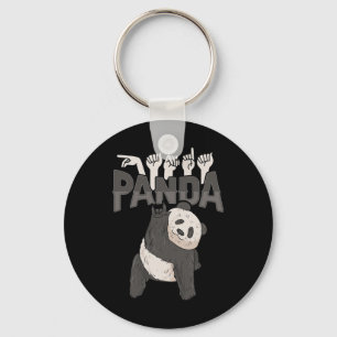 Panda Asl Hand Gesture Deaf Hörverlust Bewusstsein Schlüsselanhänger