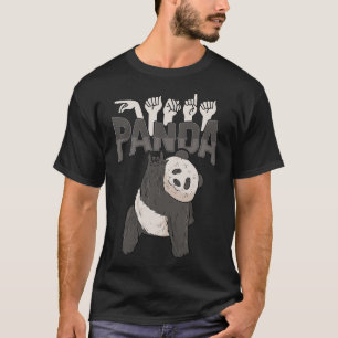 Panda Asl Hand Gesture Deaf Hörverlust Bewusstsein T-Shirt