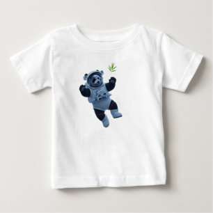 Panda-Astronaut schwebt in der Raumstation Baby T-shirt