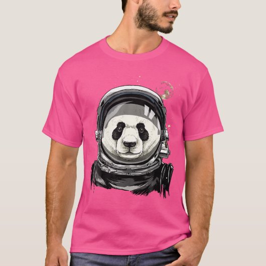 Panda Astronaut Space Exploration Astronomie Lover T-Shirt (Vorderseite)