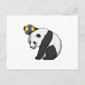 Panda at Handball Sports Postkarte (Vorderseite)