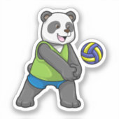 Panda at Sports with Volleyball Aufkleber (Vorderseite)