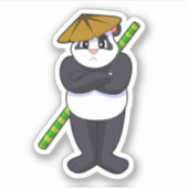 Panda at Stick fight Martial arts.PNG Aufkleber (Vorderseite)