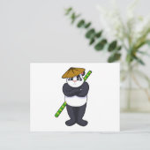 Panda at Stick fight Martial arts.PNG Postkarte (Stehend Vorderseite)