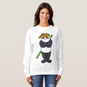 Panda at Stick fight Martial arts.PNG Sweatshirt (Vorne ganz)