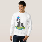 Panda at Yoga Fitness Sweatshirt (Vorne ganz)