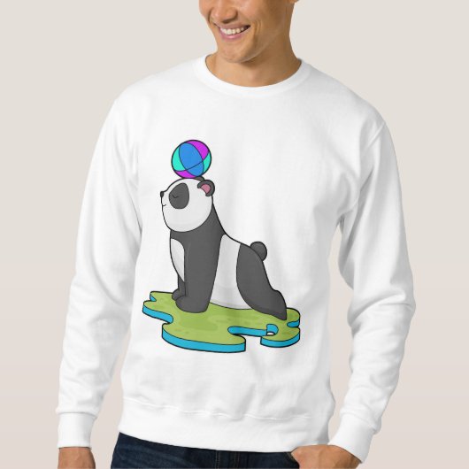 Panda at Yoga Fitness Sweatshirt (Vorderseite)