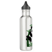 Panda auf Bambus Edelstahlflasche (Links)