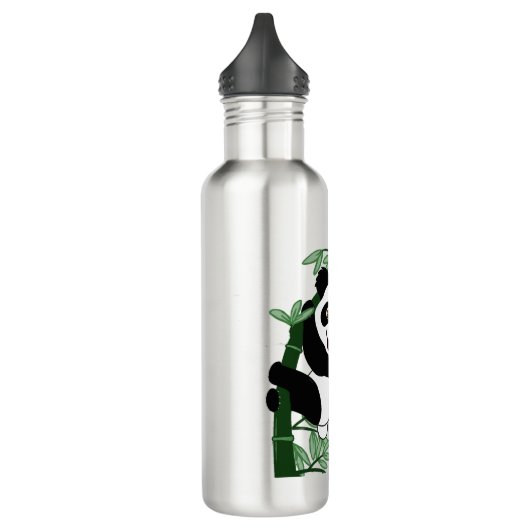 Panda auf Bambus Edelstahlflasche (Links)