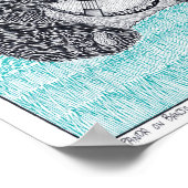 Panda auf Banjo Poster (Ecke)