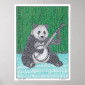 Panda auf Banjo Poster (Vorne)