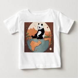 Panda auf dem Planeten Erde: Illustration Baby T-shirt