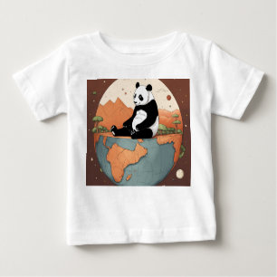 Panda auf dem Planeten Erde: Illustration Baby T-shirt