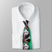 Panda auf einem Baum Gemälde Krawatte (Gebunden)
