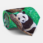 Panda auf einem Baum Gemälde Krawatte (Gerollt)