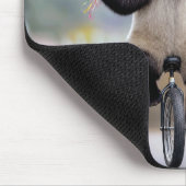 Panda auf einem Einrad mit Ballonbouquet Mousepad (Ecke)