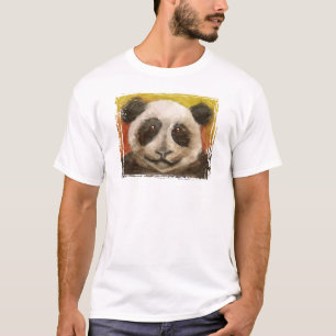 Panda auf Schwarzem für Kinder T-Shirt