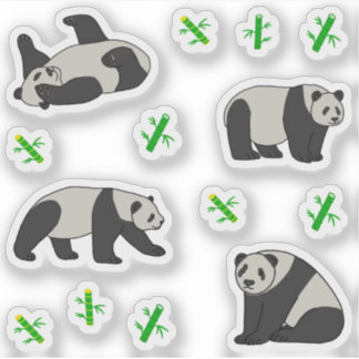 Panda Aufkleber