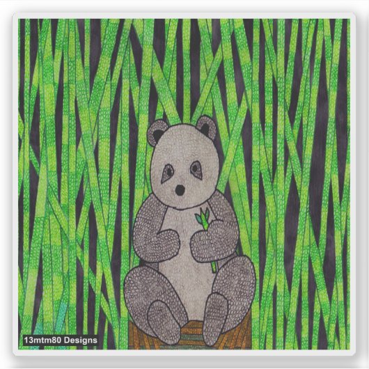 Panda - Aufkleber (Vorderseite)