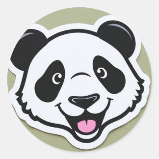 Panda-Aufkleber Runder Aufkleber