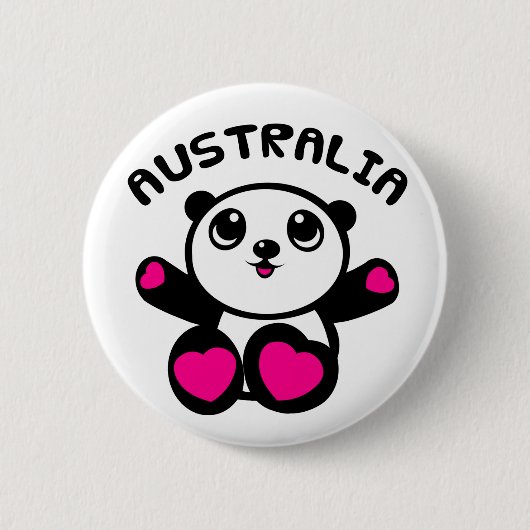 Panda Australien Button (Vorderseite)