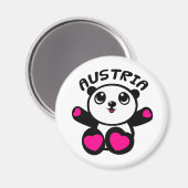 Panda Austria Magnet (Vorderseite/Rückseite)