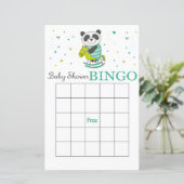 Panda Baby Duschbingkarte (Stehend Vorderseite)