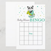 Panda Baby Duschbingkarte (Vorne/Hinten)