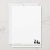 Panda Baby Dusche - Green & Cream Einladung (Rückseite)