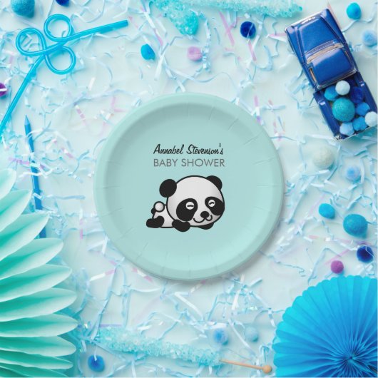 Panda-Baby-Dusche Pappteller (Party)